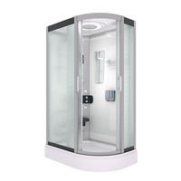 DUSCHE Duschkabine D60-70M0R Weiß 80x120 - Weiß, Glas/Kunststoff (80/120/215cm) - AcquaVapore by Sandra Jentho