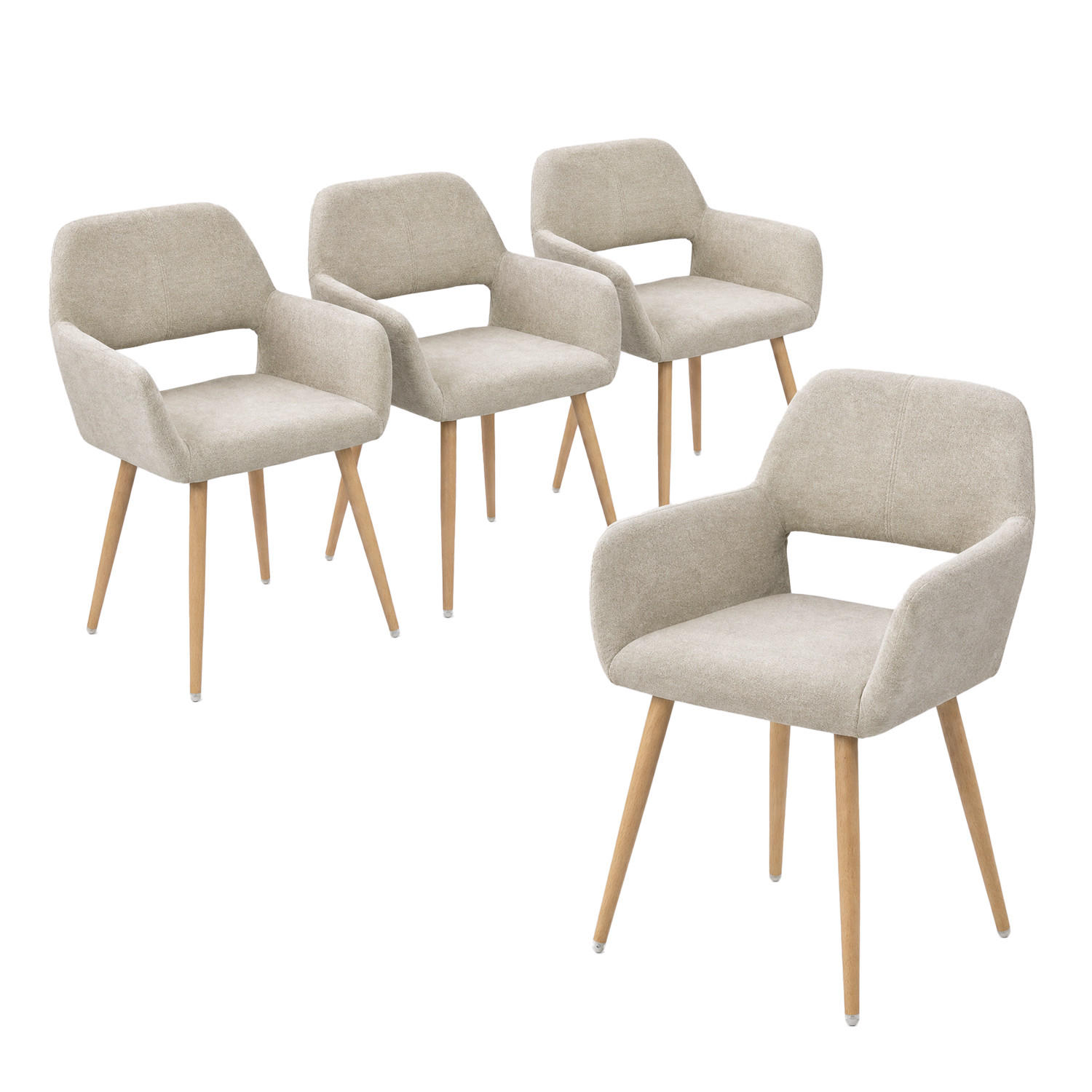 Meubles Cosy Esszimmerstühle Beige 54.5x78x53 cm