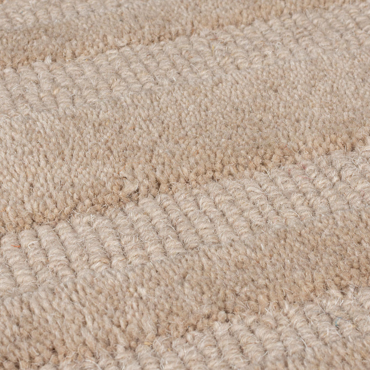 WOLLTEPPICH Zen Shaped Geometrisch, Wohnzimmer Natur Rechteckig 120x170 - Beige, Textil (120/170cm) - KADIMA DESIGN