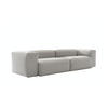 SOFA CELESTE Hellgrau Cord - Hellgrau/Schwarz, Kunststoff/Textil (302/72/114cm) - KAWOLA
