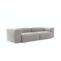 SOFA CELESTE Hellgrau Cord - Hellgrau/Schwarz, Kunststoff/Textil (302/72/114cm) - KAWOLA