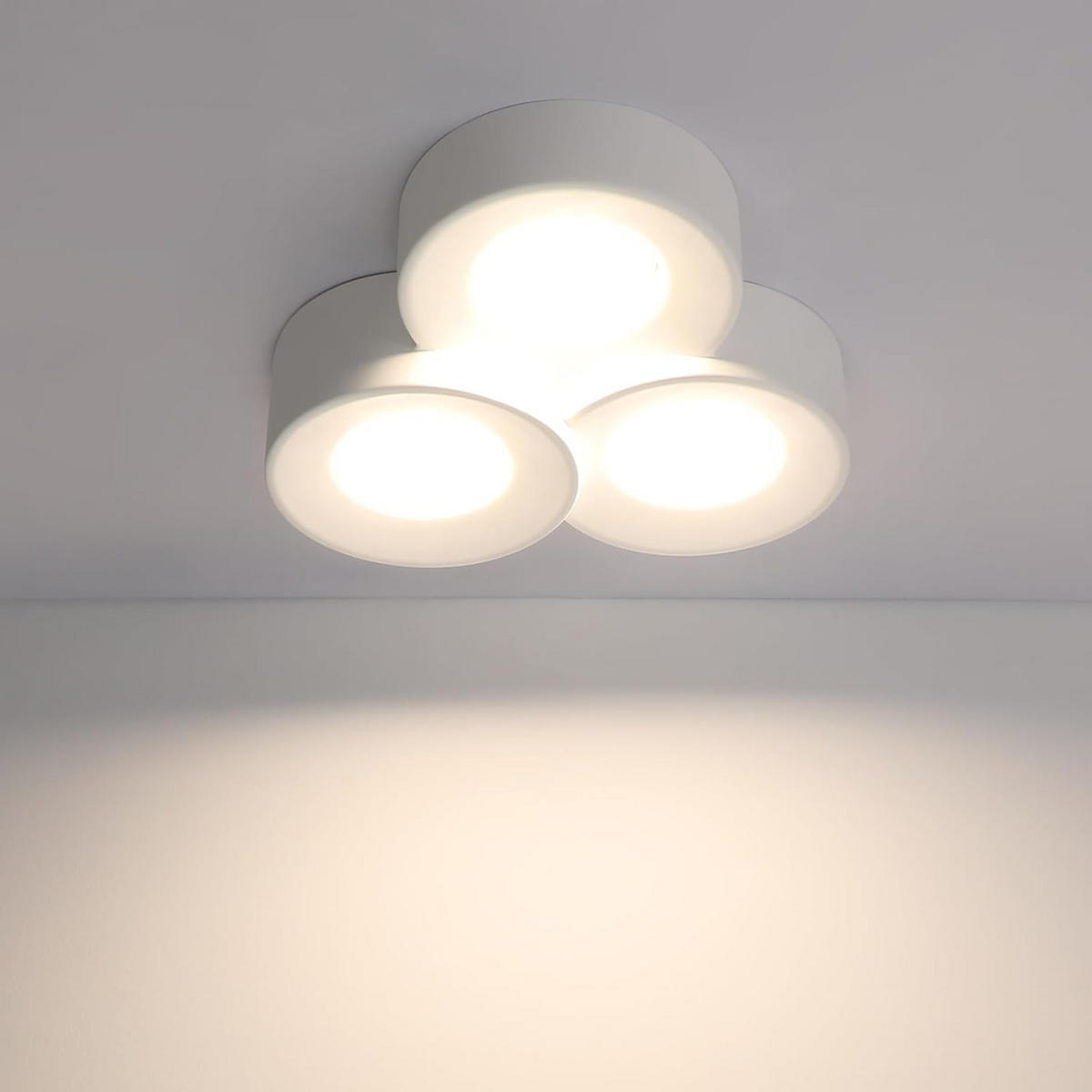 DECKENSTRAHLER Funkeldar 5.5/26.1/28 cm - Weiß, Metall (28/5.5/26.1cm) - ZMH