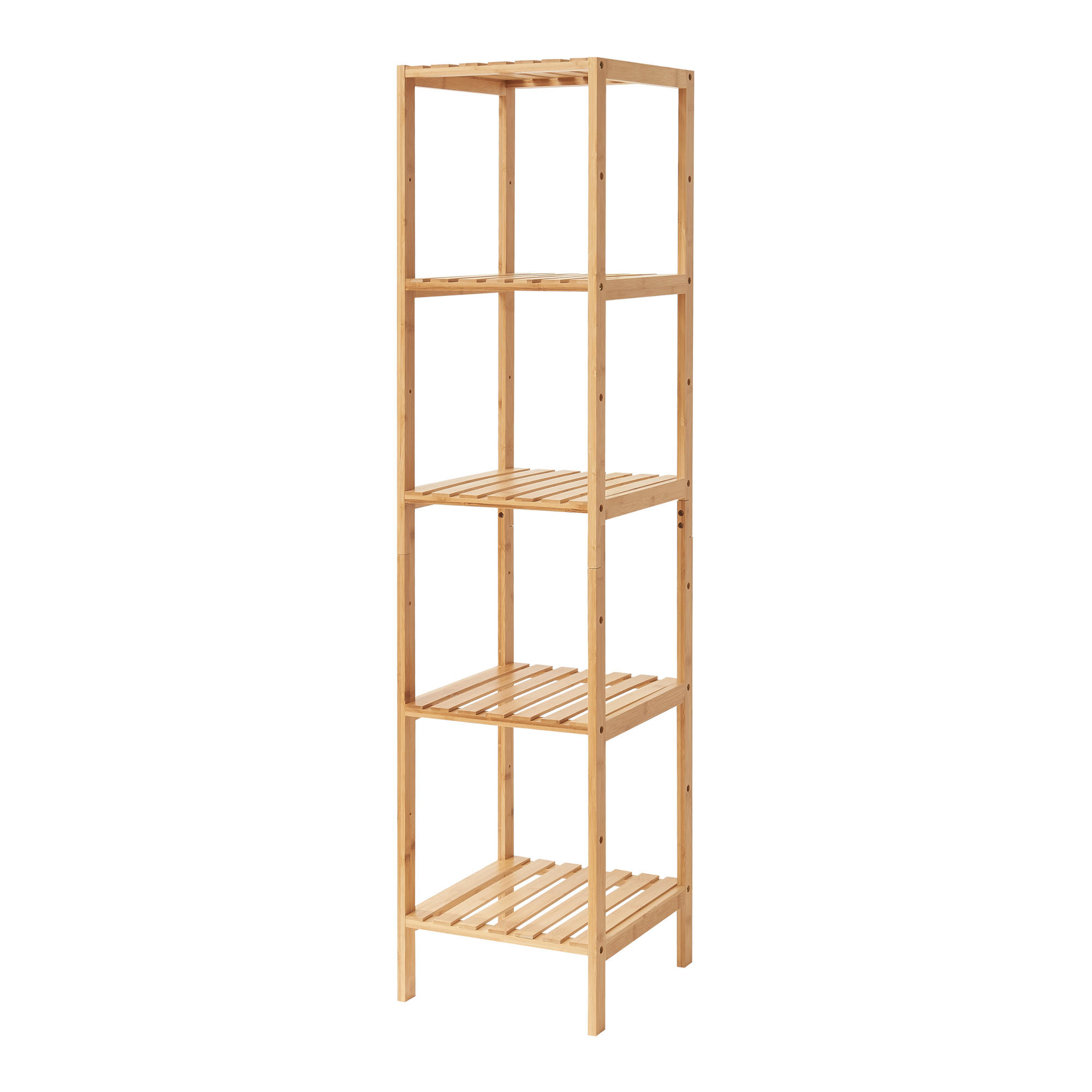 BADEZIMMERREGAL Lierne - Naturfarben, Holz (33/140/34cm) - [en.casa]