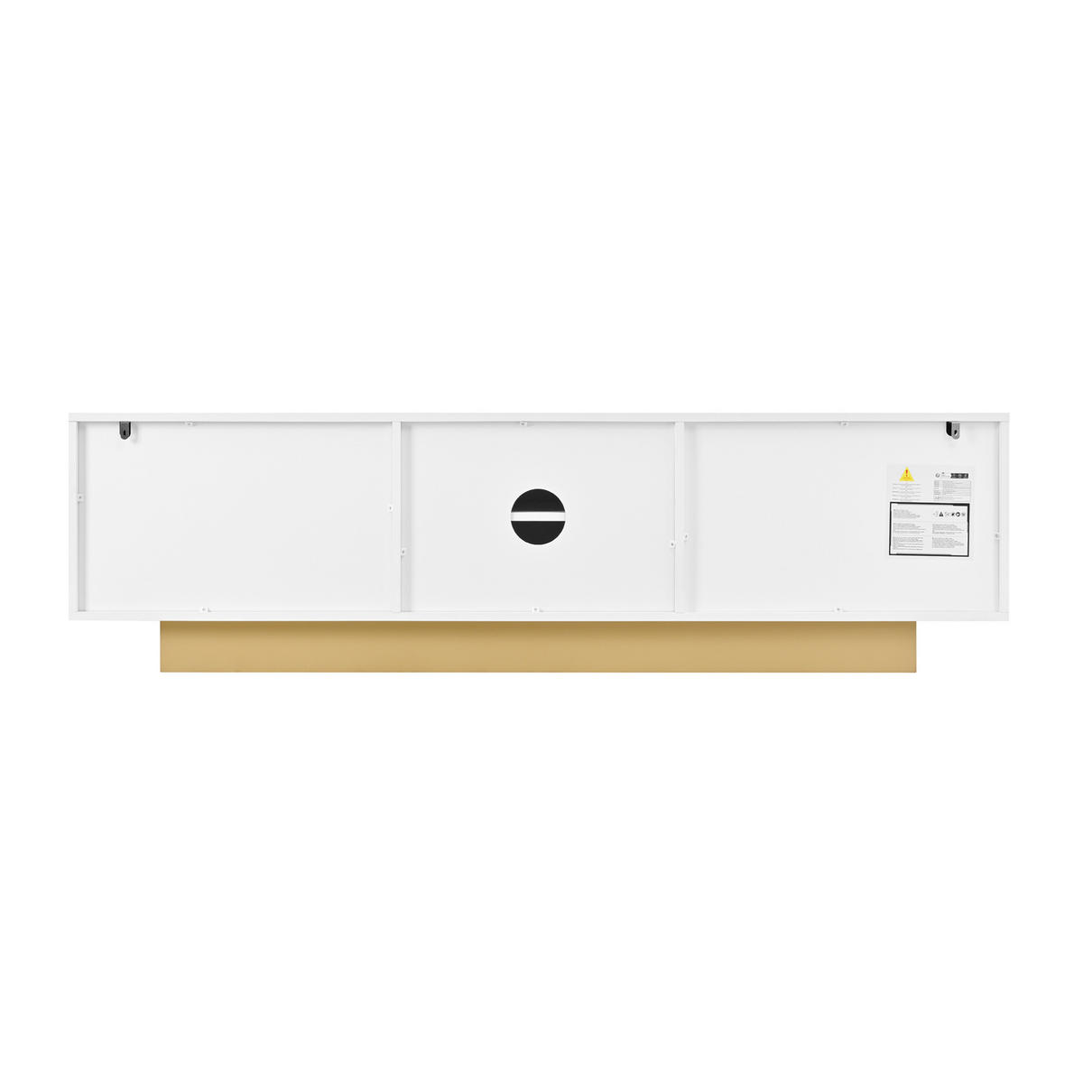 TV-LOWBOARD 170/40,5/47 cm mit 3 Türen und Kabeldurchlass - Weiß, Holzwerkstoff (170/47/40.5cm) - BEAOK
