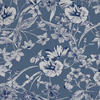 VLIESTAPETE Summerhill Mitternachtsblau | Dunkelblau | Blumen| 10mx52cm - Blau, Papier/Kunststoff (52/1000cm) - LAURA ASHLEY