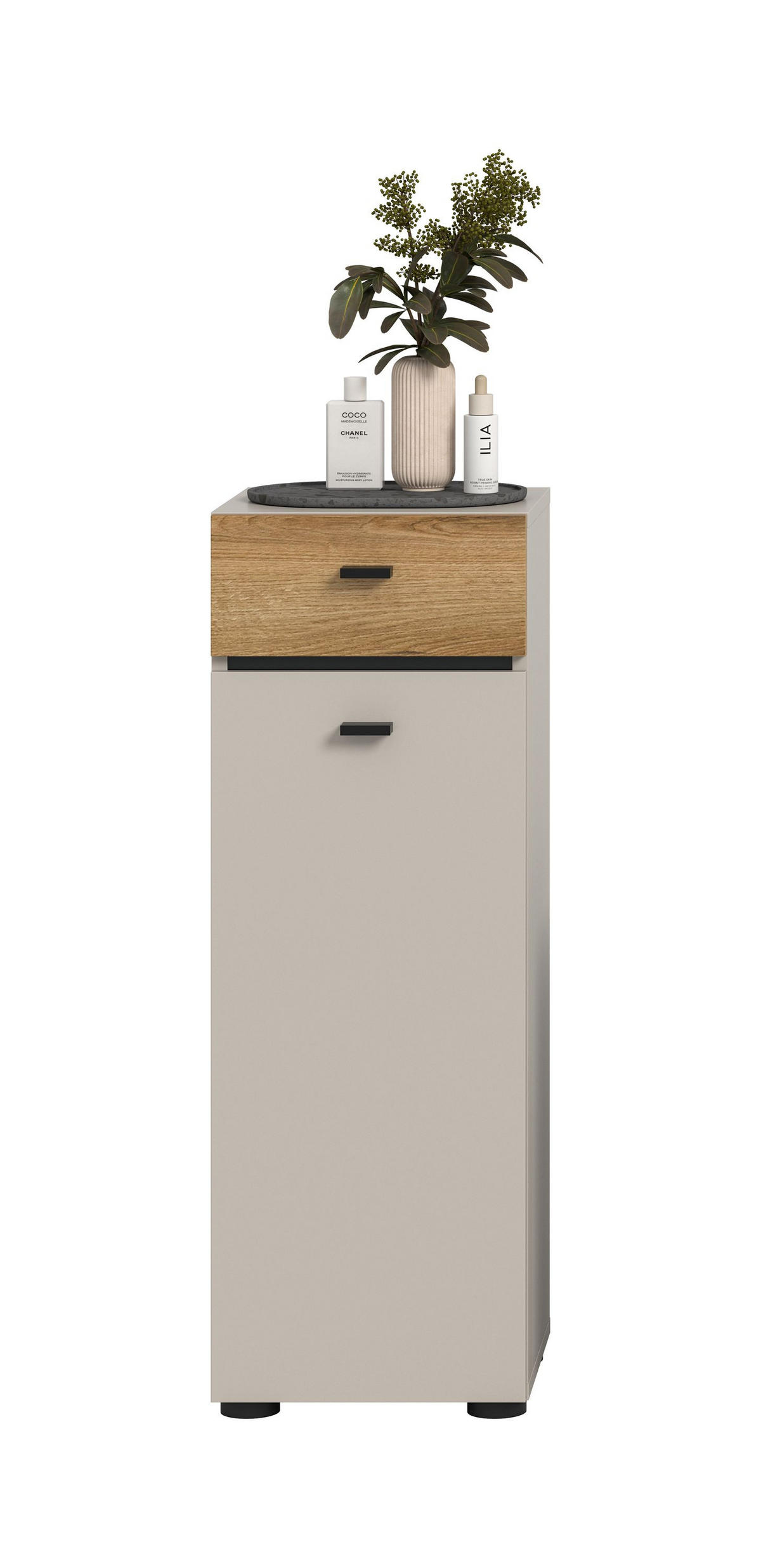 STANDSCHRANK AQUA (B/H/T: ca. 32/91/30 cm) in Kaschmir/Kaschmir - Kaschmir, Holzwerkstoff (32/91/30cm)