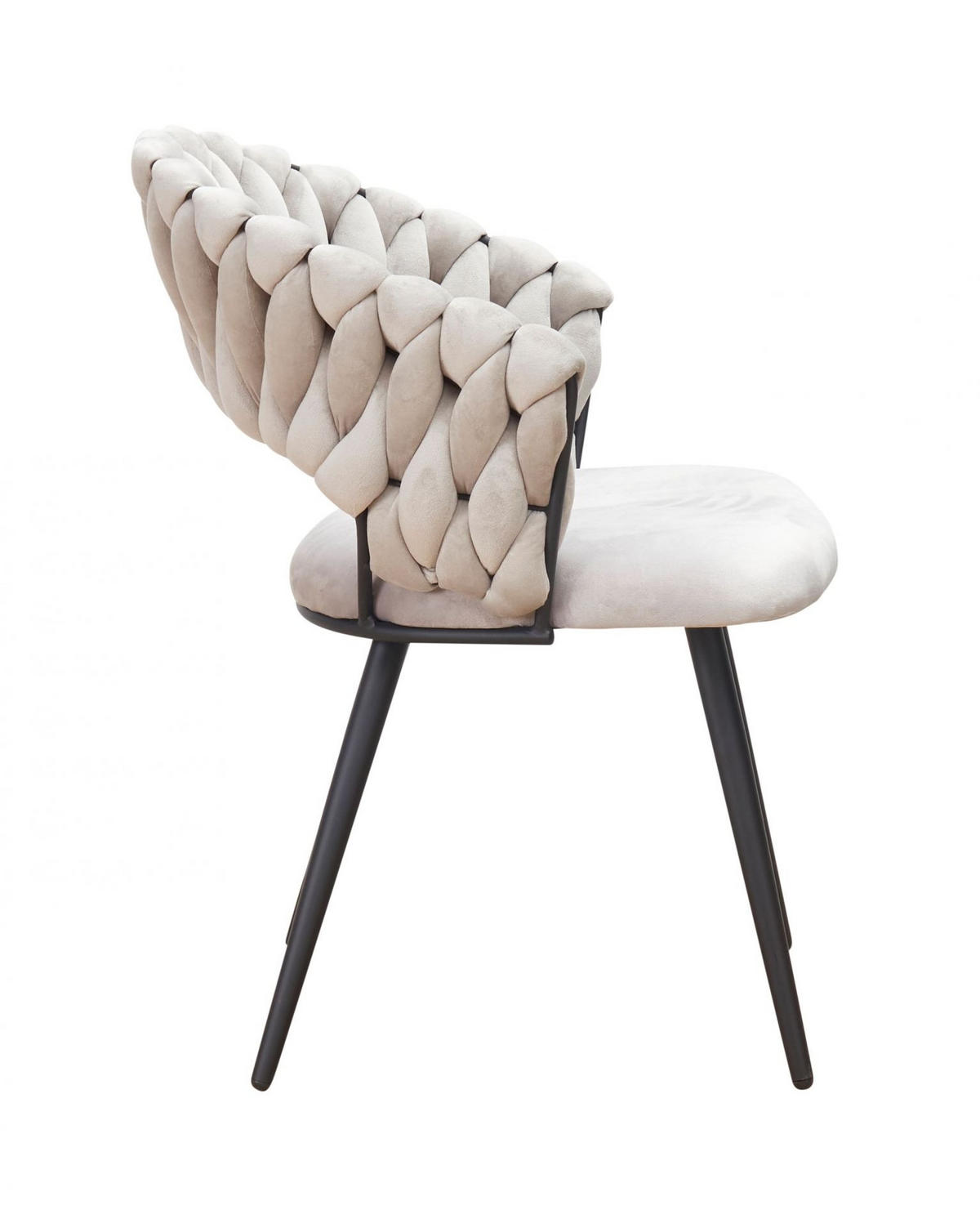 ESSZIMMERSTUHL Liv, Samt, Grau - Grau, Textil (60/80/58cm) - dasmöbelwerk