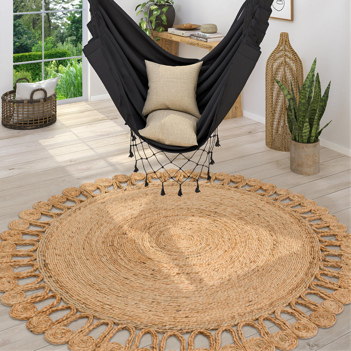 HOCHFLORTEPPICH 80/80 cm Viborg 597 - Naturfarben, Textil (80/80cm) - Paco Home