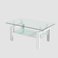 COUCHTISCH Weiß 100/60/44 cm - Weiß, Glas (60/100/44cm) - PANGIVO