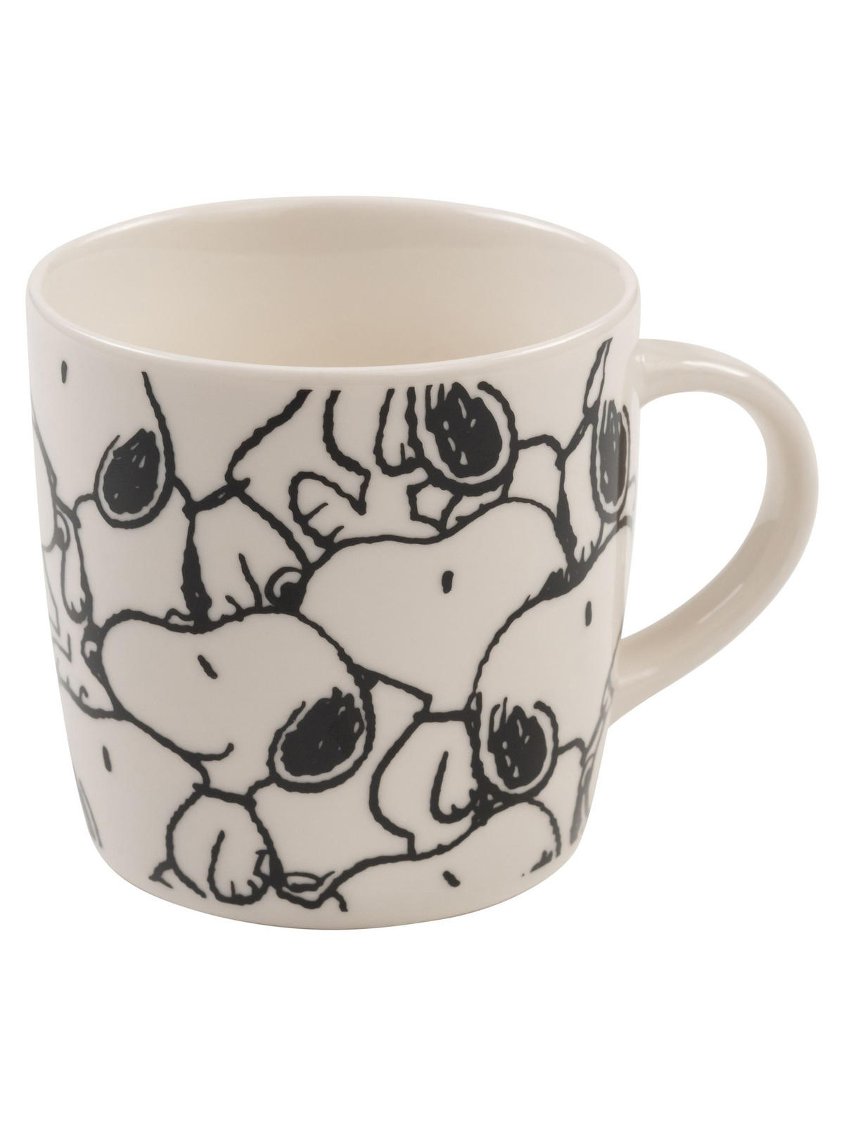 FRÜHSTÜCKSSET The Peanuts Snoopy Weiß/Schwarz 3-teilig - Multicolor, Keramik (23.8/11.2/23.3cm) - United Labels