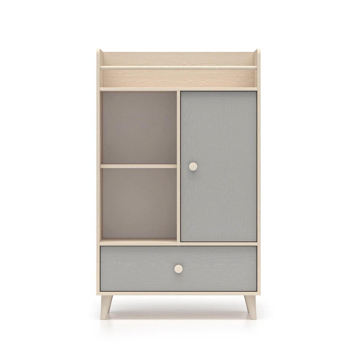 BÜCHERREGAL Alycia Beige - Grau - Holzeffekt - Grau, Holz (80/132/40cm) - Petits-meubles