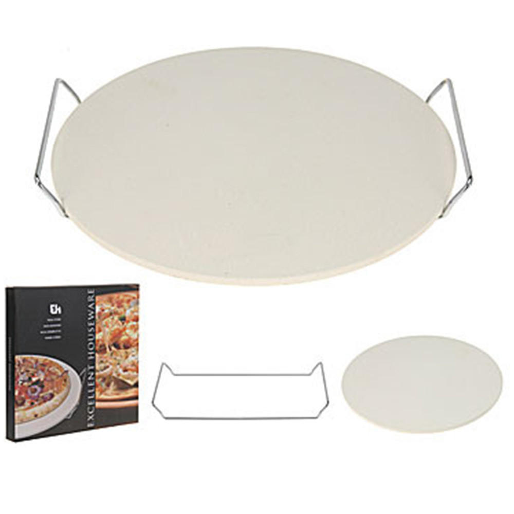 PIZZASTEINE mit Griffen Basic Beige 35.5/35/4.5 cm Stein - Beige, Stein (35/4.5/35.5cm) - Mondex