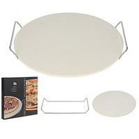 PIZZASTEINE mit Griffen Basic Beige 35.5/35/4.5 cm Stein - Beige, Stein (35/4.5/35.5cm) - Mondex