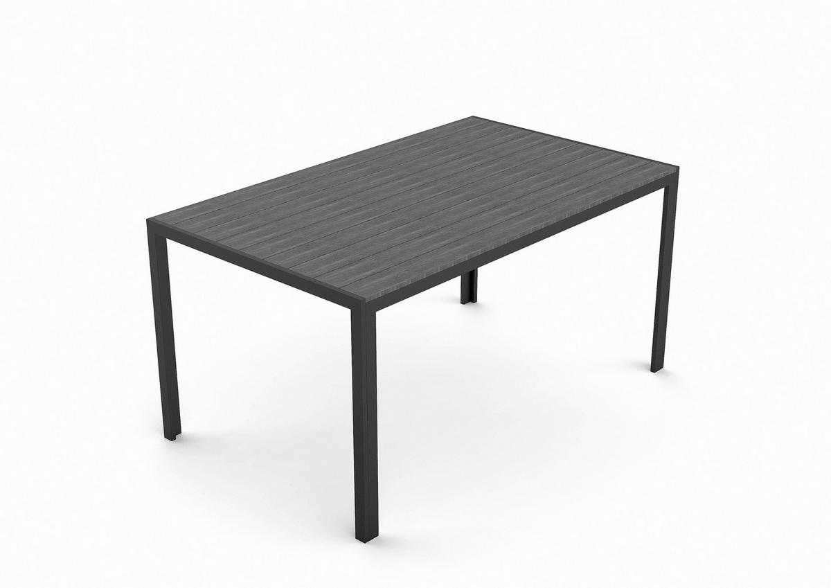 GARTENTISCH Schwarz - Schwarz, Holzwerkstoff (90/150/75cm) - ebuy24