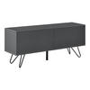 LOWBOARD Bollebygd - Dunkelgrau/Schwarz, Holzwerkstoff/Metall (110/46.5/30cm) - [en.casa]