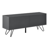 LOWBOARD Bollebygd - Dunkelgrau/Schwarz, Holzwerkstoff/Metall (110/46.5/30cm) - [en.casa]