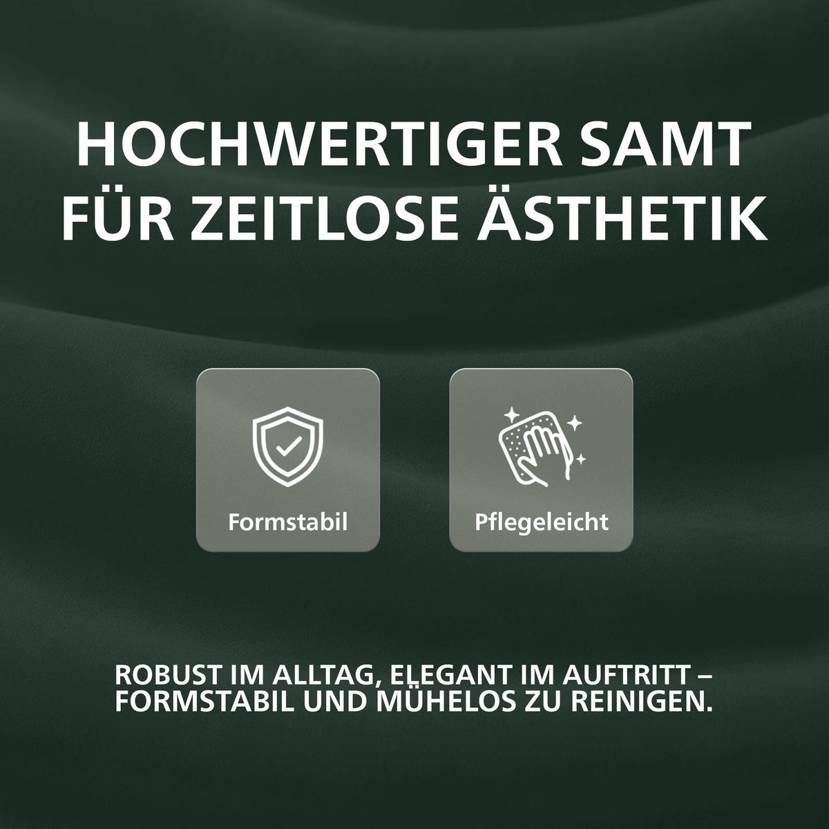 BARHOCKER Samt Grün - Schwarz/Grün, Textil/Metall (47/85/48cm) - CLP