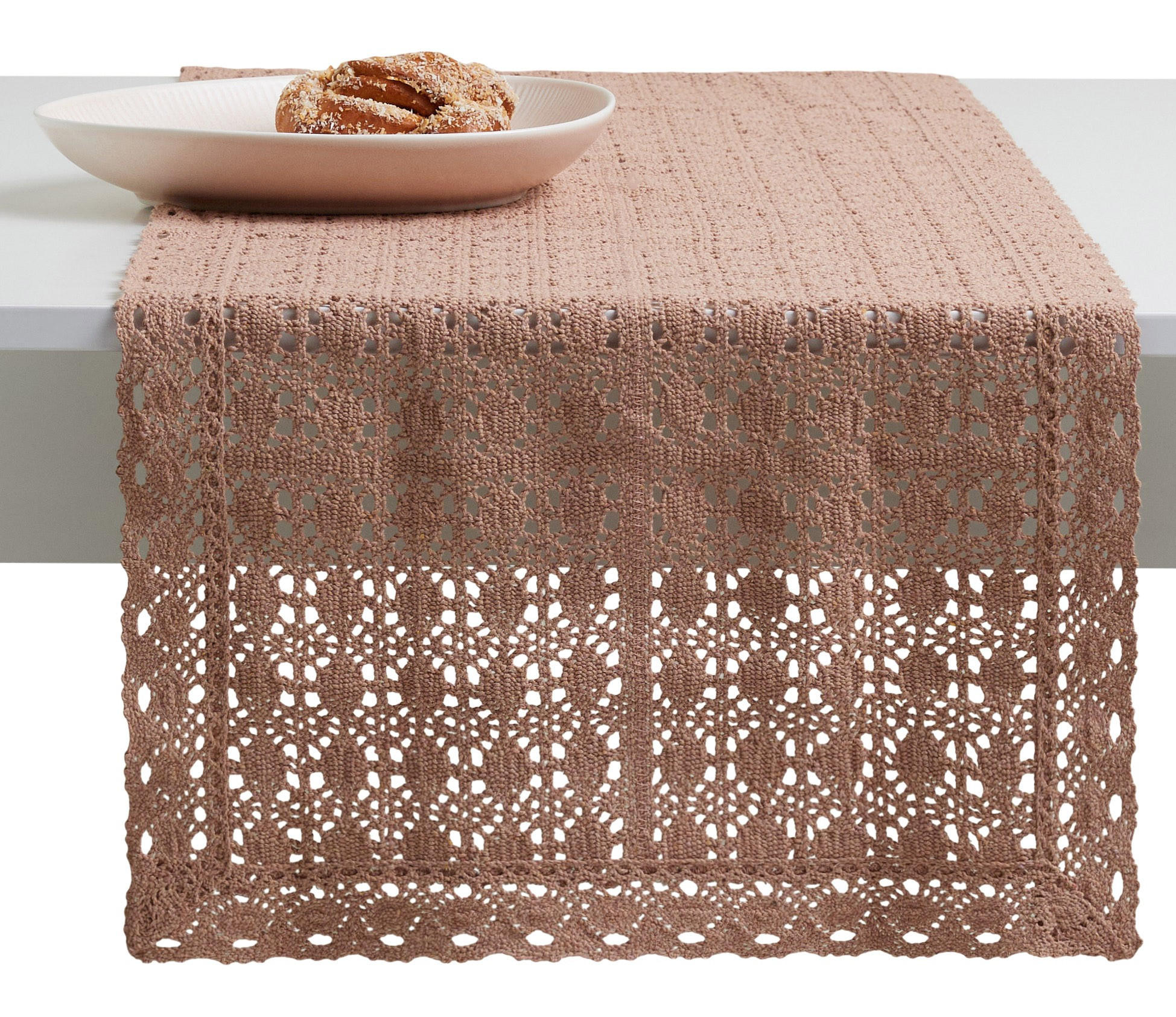 TISCHLÄUFER Folkelips - Dunkelrosa, Textil (180/40/1cm) - home&you