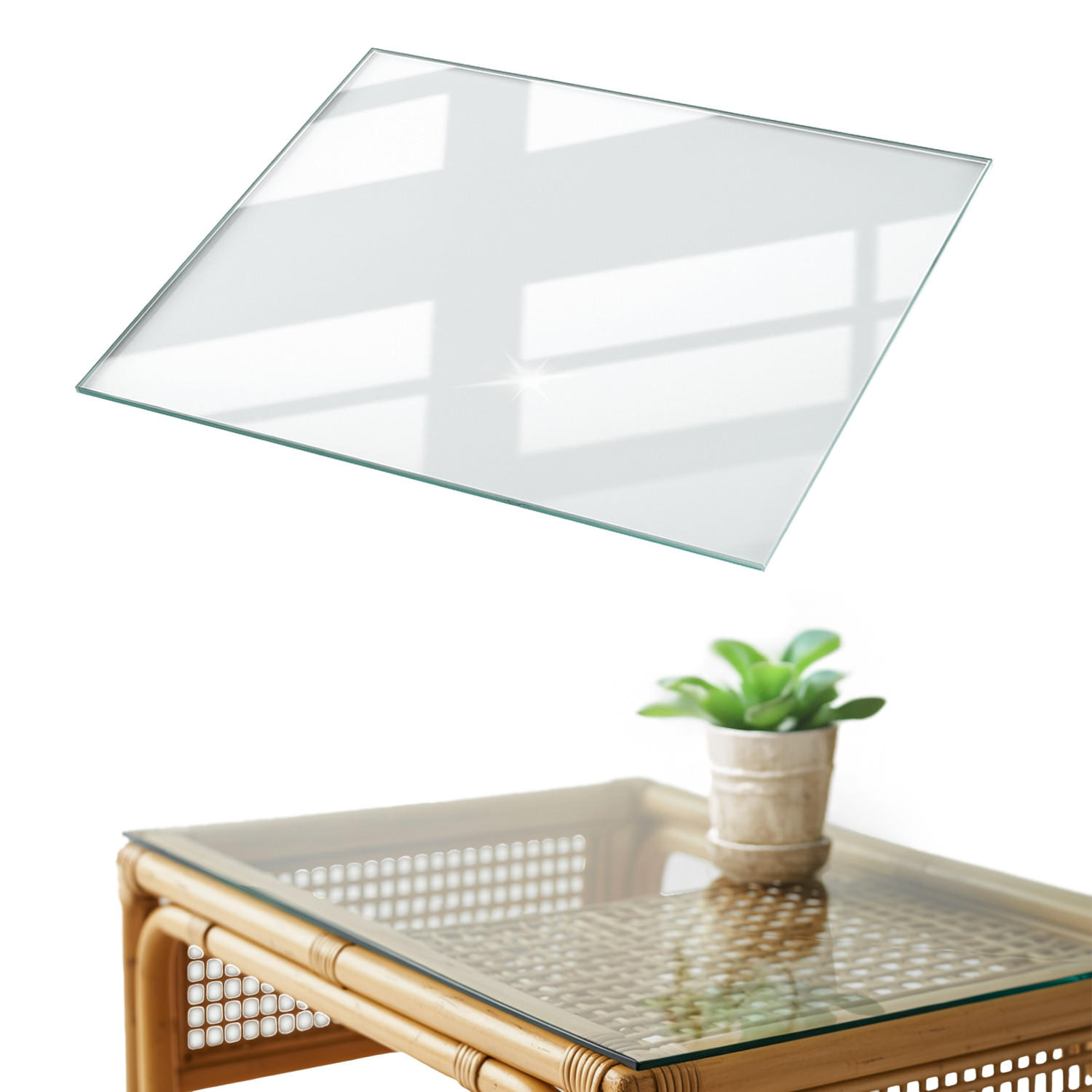 TISCHPLATTE 120x60 cm - Transparent, Glas (60/80/0.4cm) - Wallfluent