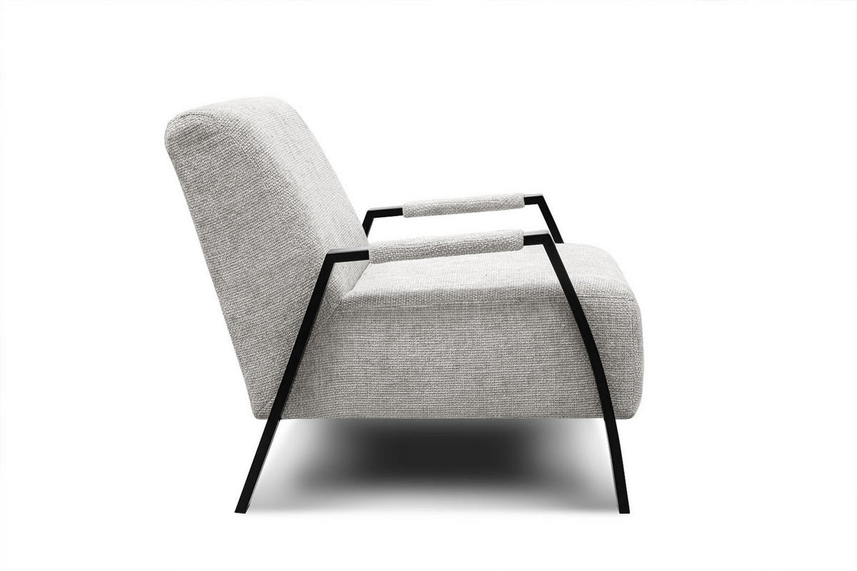 SESSEL KOBE, ecru - Ecru/Schwarz, Holz/Textil (72/76/90cm) - Courtois Laville