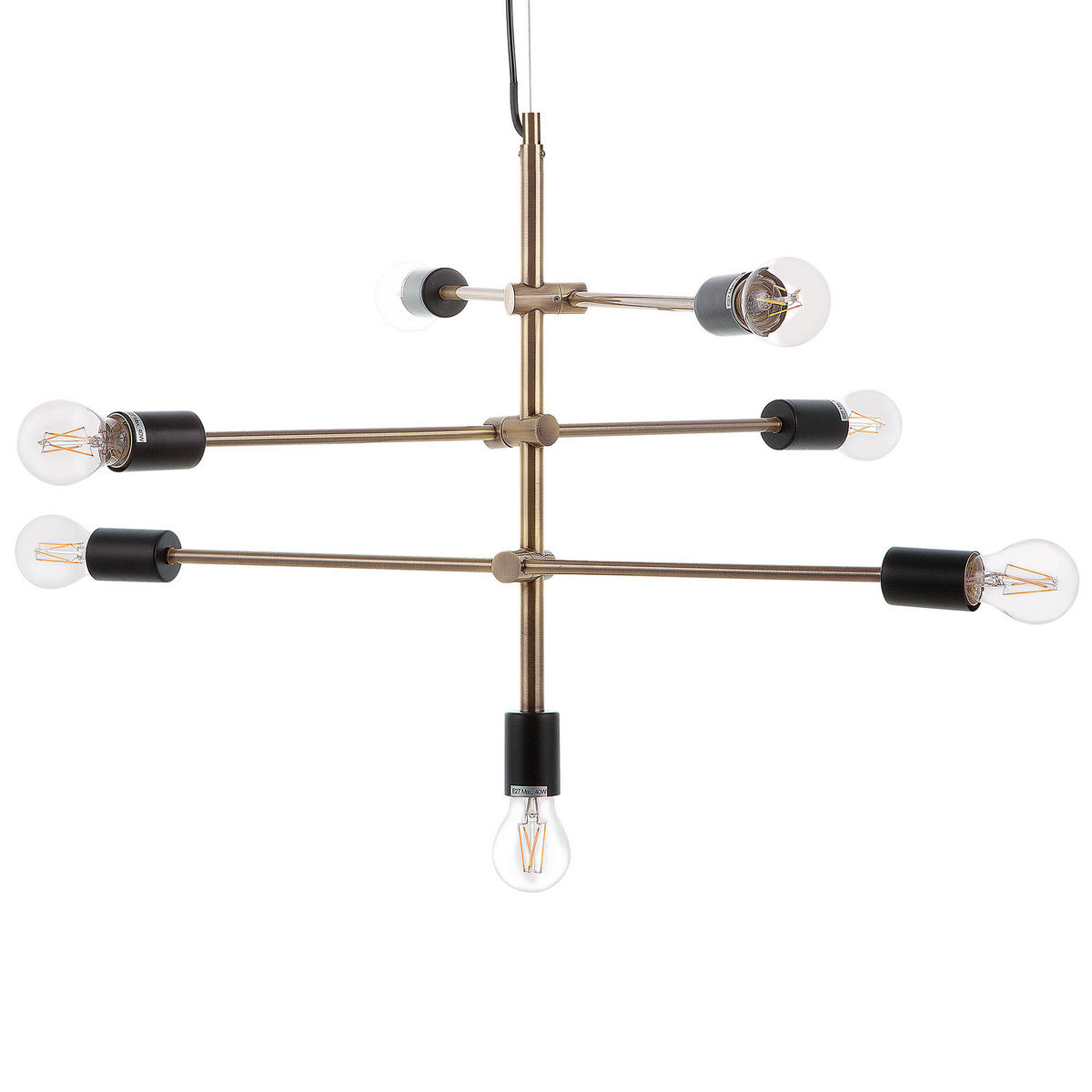 HÄNGELEUCHTE Cremera 74/52/126 cm - Messingfarben, Metall (74/52/126cm) - Beliani