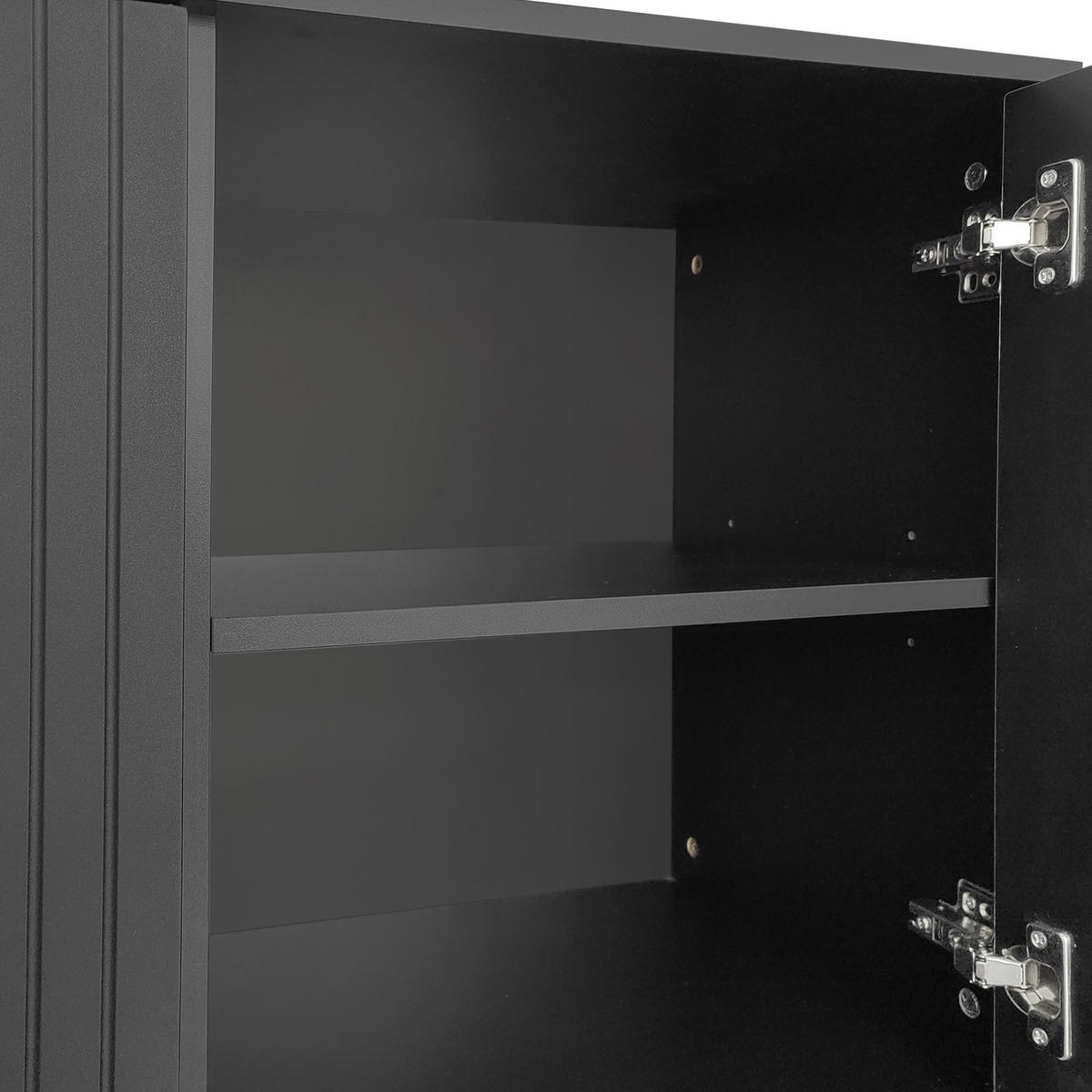 SIDEBOARD Schwarz 138/40/80,5CM - Schwarz, Holzwerkstoff/Metall (40/80.5/138cm) - Urban Meuble