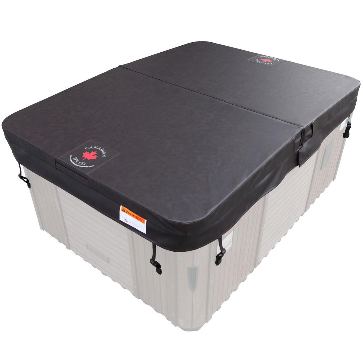 WHIRLPOOL ISOLIERABDECKUNG Montreal/Calgary braune Whirlpool-Abdeckung - Braun, Leder (150/213cm) - Canadian Spa Company