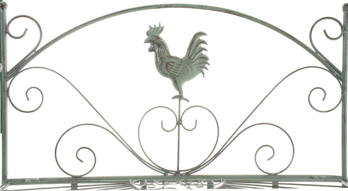 STANDREGAL Metall Antik-Grün - Grün, Metall (61.5/153/33cm) - CLP