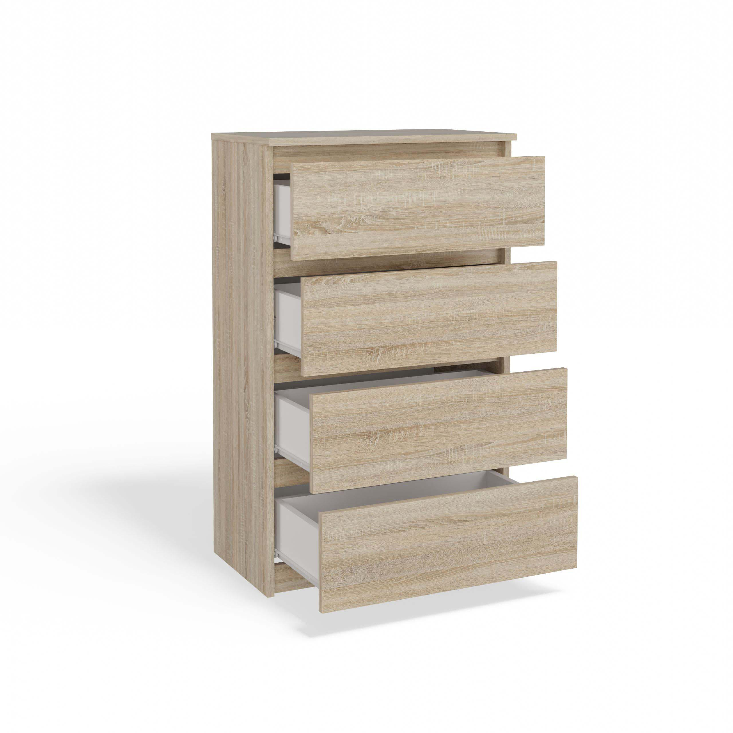 KOMMODE 4 SCHUBLADEN M4 - EICHE SONOMA - Sonoma Eiche, Holzwerkstoff (70/97/40cm) - CDF