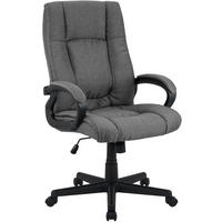 DREHSTUHL Stoff Dunkelgrau - Dunkelgrau/Schwarz, Kunststoff/Textil (66/106/70cm) - CLP