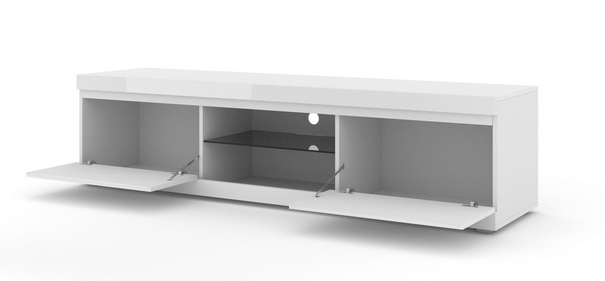 TV LOWBOARD Weiß Hochglanz 180/46/40 - Weiß Hochglanz, Holzwerkstoff (180/46/40cm) - RAUMHIRSCH FURNITURE