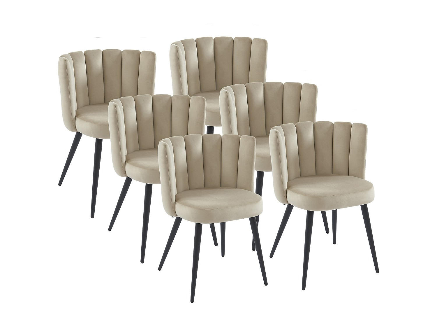 Vente-Unique Stuhl Beige 59x78.5x55 cm