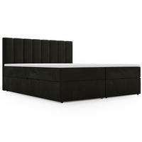 BOXBETT Mocca 200x200 Dunkelgrau - Dunkelgrau, Holz/Textil (200/200cm) - Graingold