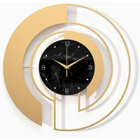 WANDUHR Modern, Leise, Batteriebetrieben, 45cm, Gold - Goldfarben, Metall (46/5/46cm) - Authentics