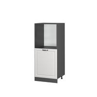 KUHINJSKA OMARICA R-Line Bela podeželska hiša - temno siva/bela, leseni material (60/143/57cm) - Vicco