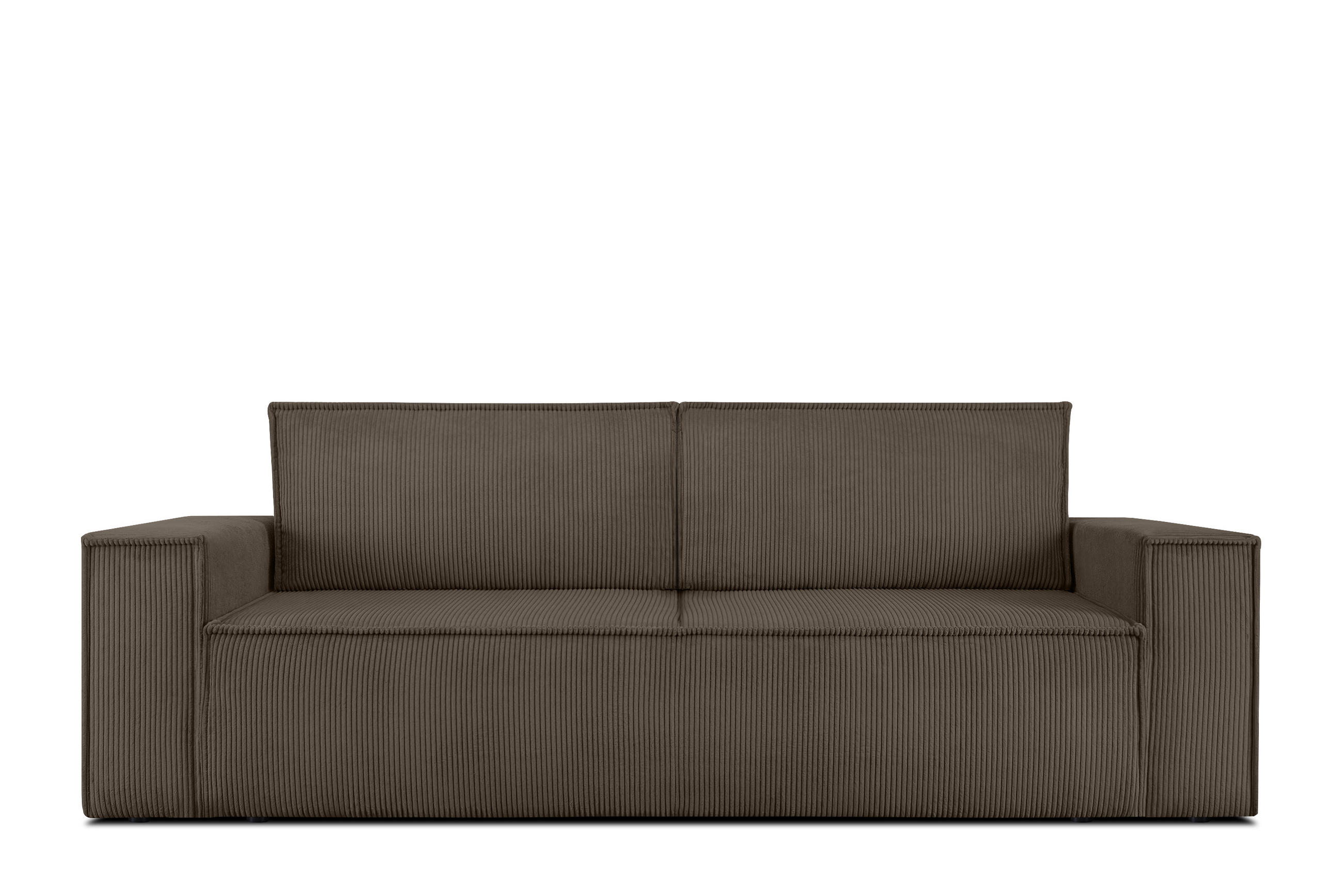 3-SITZER-SCHLAFSOFA NAPI in Pet Friendly Cord-Stoff, braun - Schwarz/Braun, Textil (244/89/101cm) - KONSIMO®