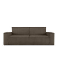 3-SITZER-SCHLAFSOFA NAPI in Pet Friendly Cord-Stoff, braun - Schwarz/Braun, Textil (244/89/101cm) - KONSIMO®
