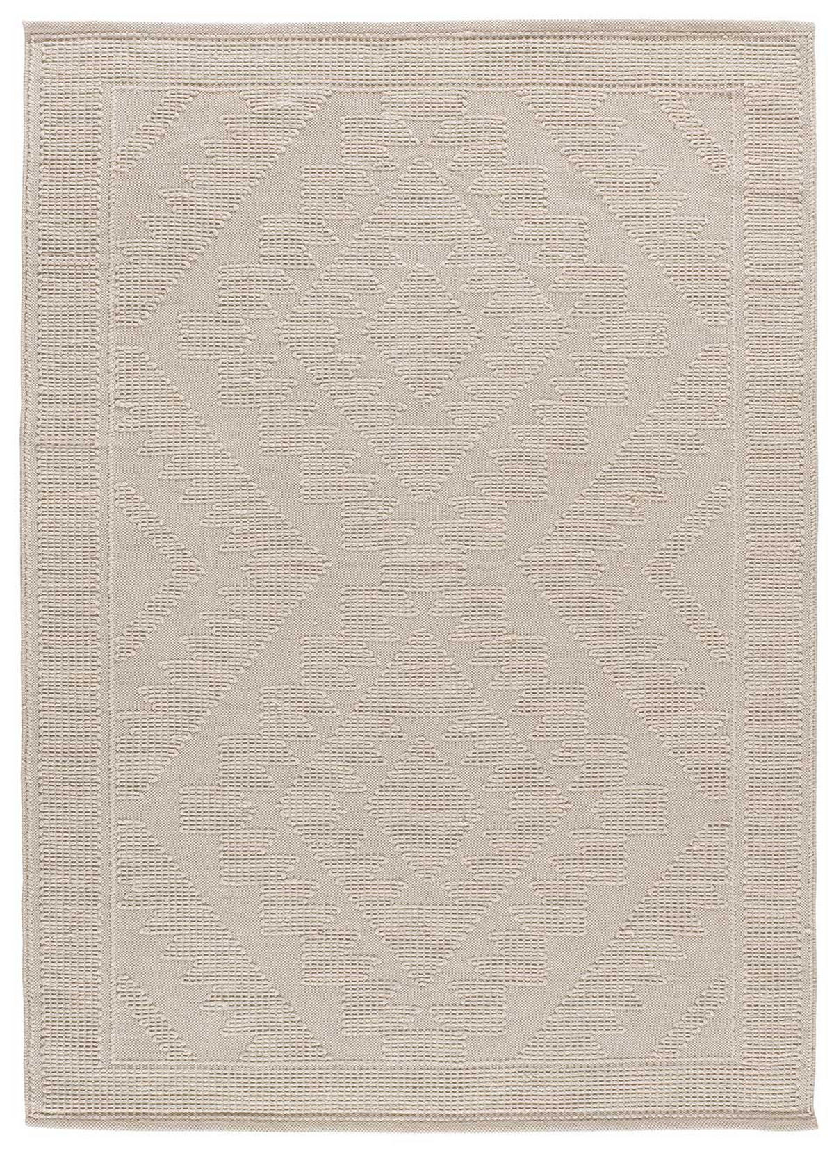 HANDWEBTEPPICH Handgefertigt Creme Pamuk 80/120 cm - Creme, Naturmaterialien (80/120cm) - Atticgo