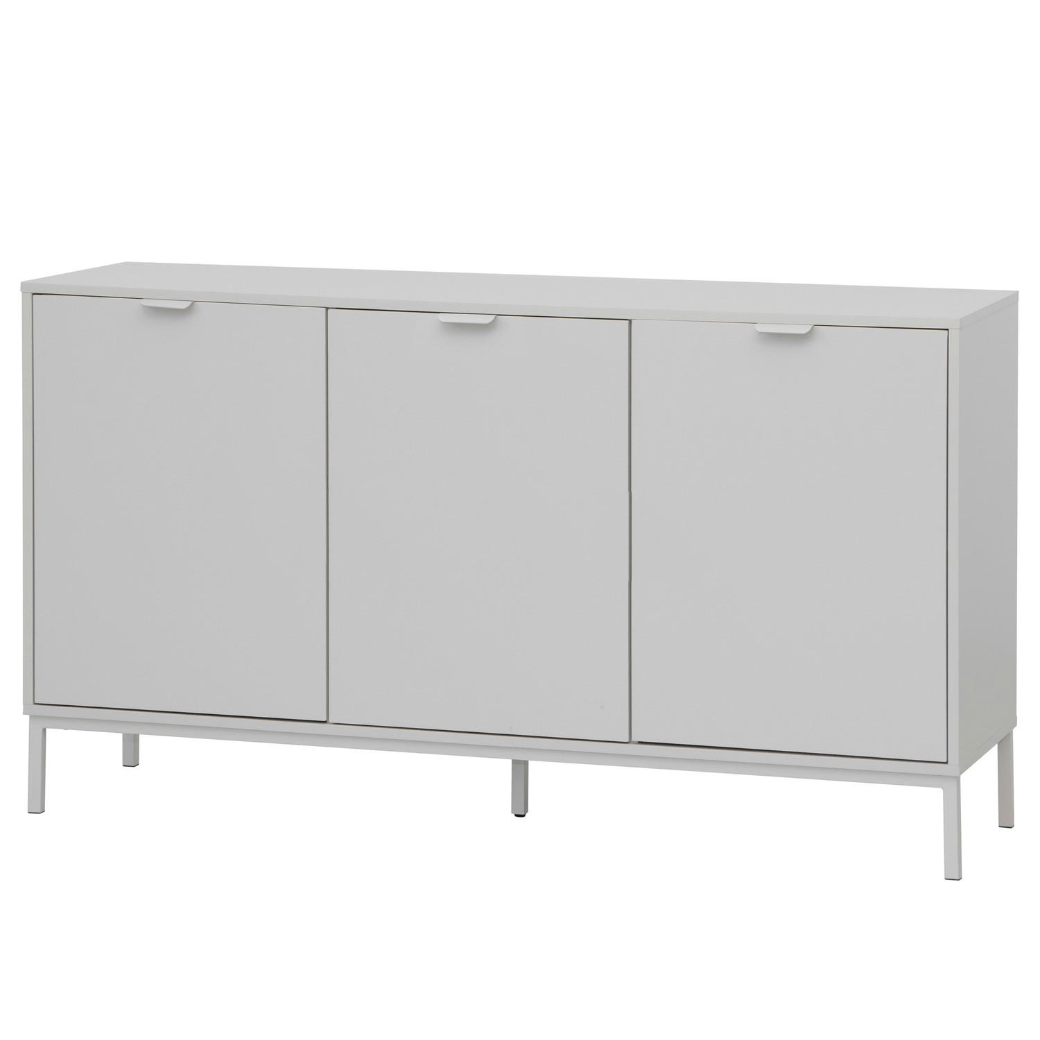 SIDEBOARD - Hellgrau - Hellgrau/Grau, Holzwerkstoff/Metall (140/80/40cm) - home24