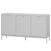 SIDEBOARD - Hellgrau - Hellgrau/Grau, Holzwerkstoff/Metall (140/80/40cm) - home24