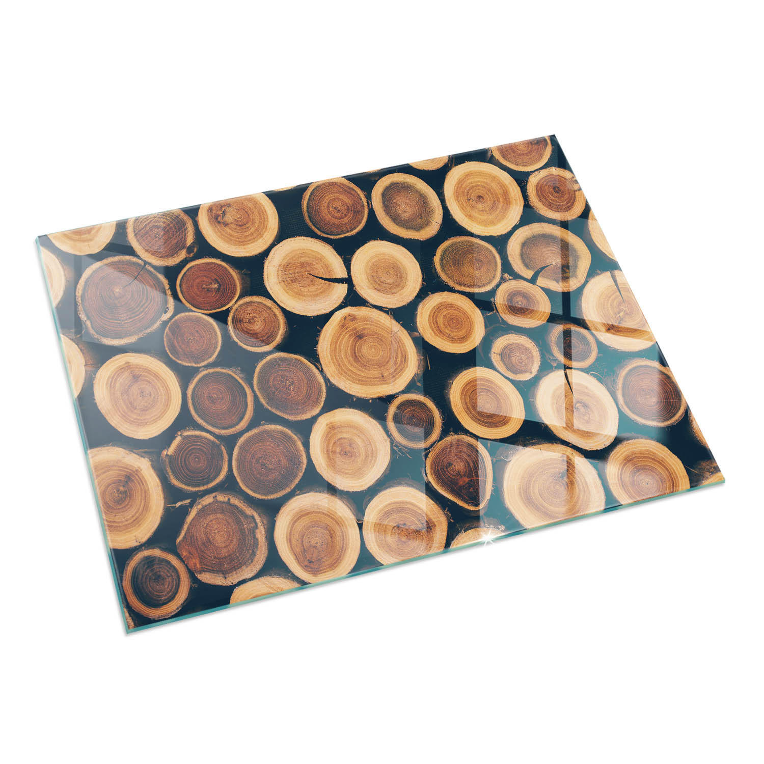 GLASPLATTE für Kamin 120x80 cm Braun - Braun, Glas (120/80/0.4cm) - ArtPrintCave