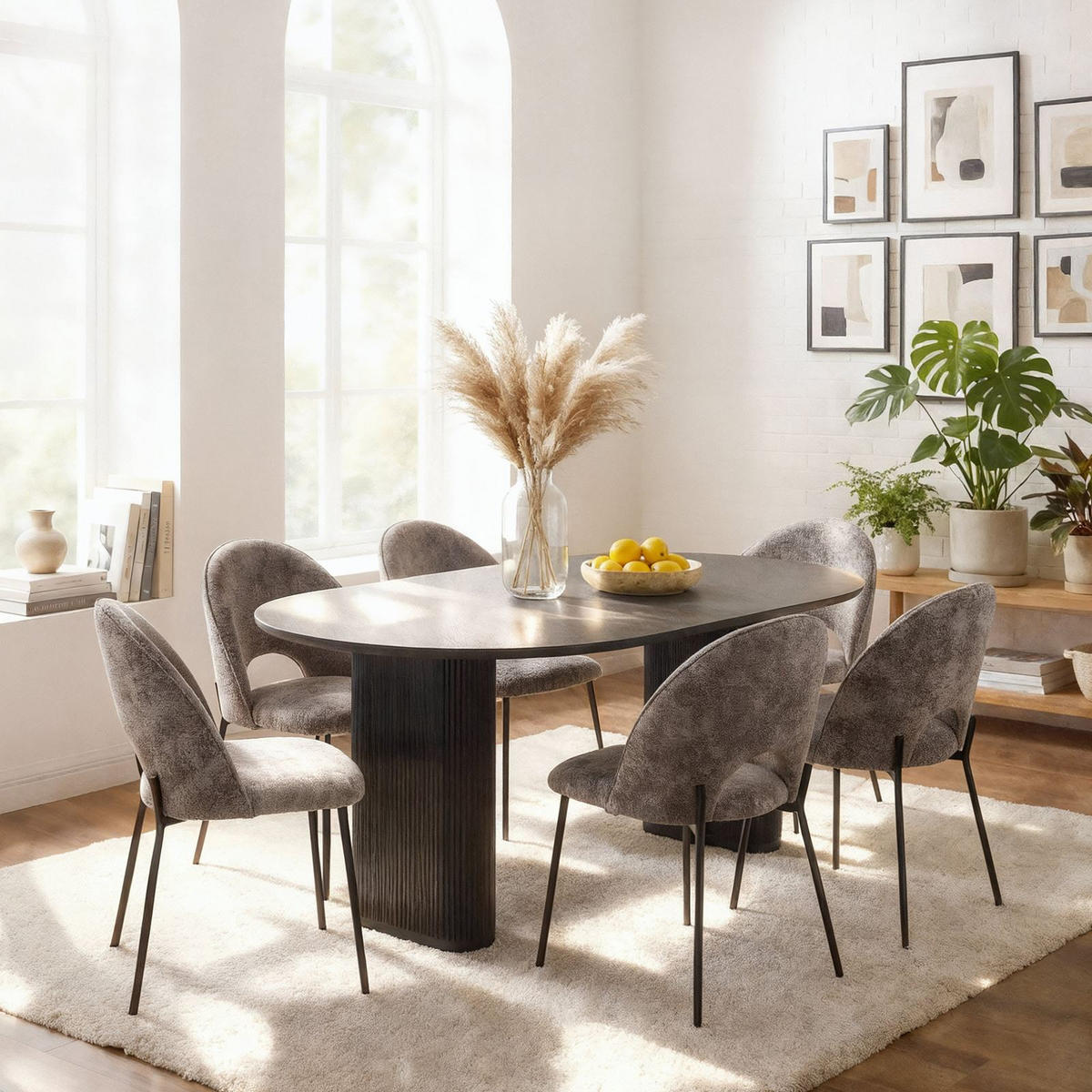 ESSGRUPPE DONOVAN schwarz - Schwarz, Metall - IDIMEX