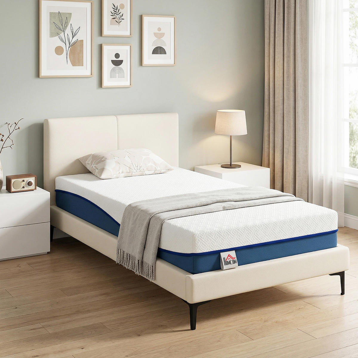 MATRATZE 90/190 cm DE-18533 mit Grüner-Tee-Infusion - Weiß, Textil (90/190cm) - ComfortXL
