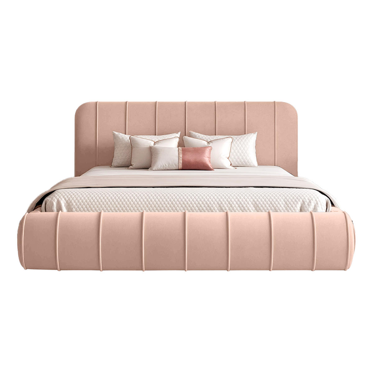 POLSTERBETT TIRO 200x200 cm, Rosa - Pink, Textil (200/200cm) - Fedve