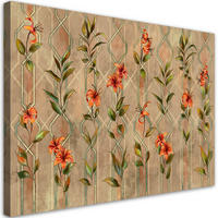 WANDBILD lilia gelbe blume - Orange, Textil (60/40cm) - Feeby