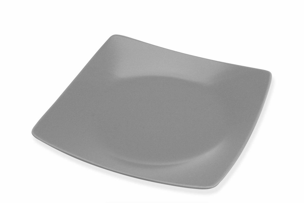 TELLERSET EPIRI Dessertteller 6 Personen 6-tlg - Grau, Keramik (21cm) - KONSIMO®