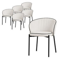 ESSZIMMERSTÜHLE 6er Set Beige - Beige/Schwarz, Textil/Metall (60/75/59cm) - ML-DESIGN