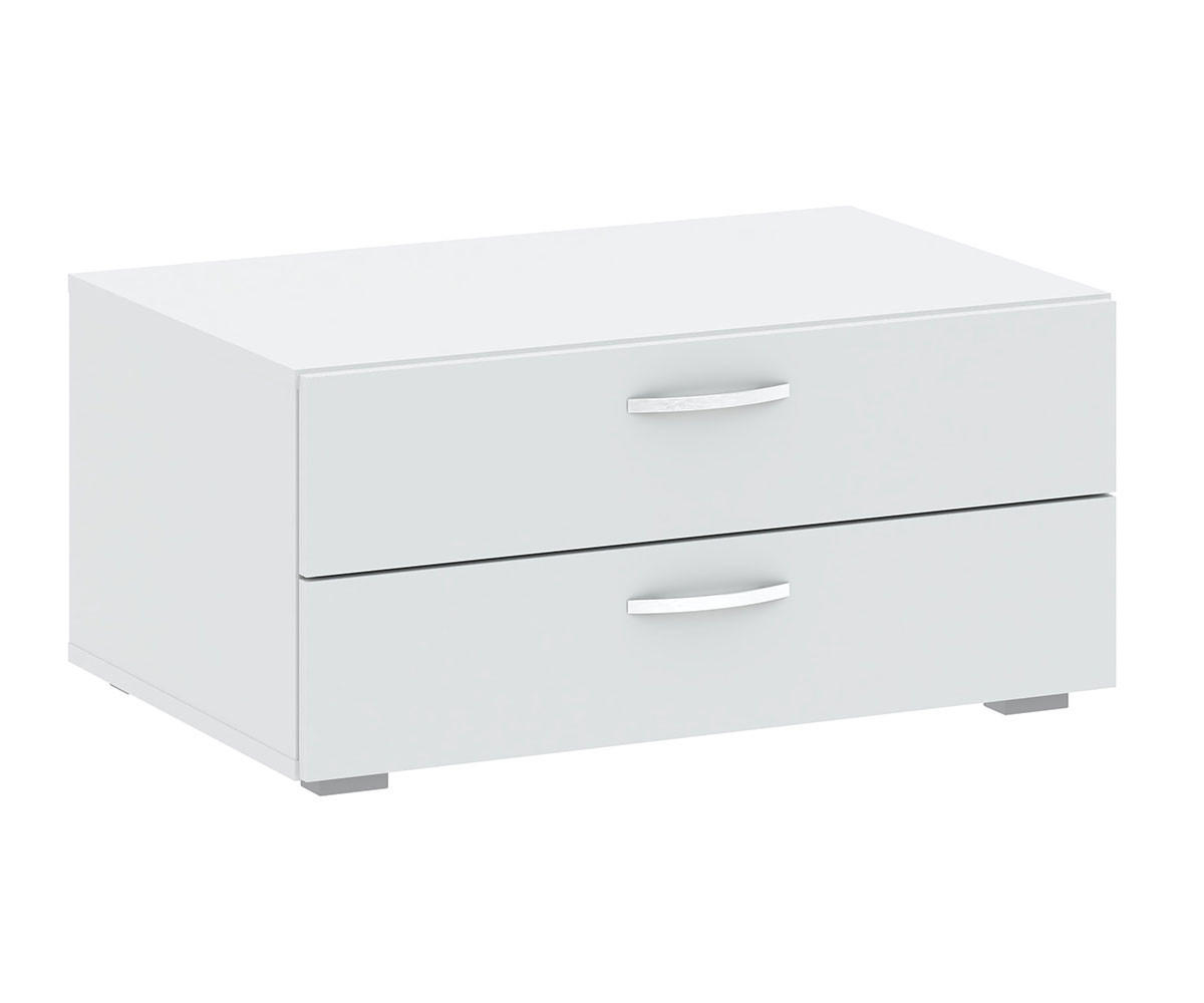 KLEIDERSCHRANKUNTERSATZ Basic Weiß 74 / 52 / 35 cm - Silberfarben/Weiß, Holz/Holzwerkstoff (74/35/52cm) - Feldmann-Wohnen