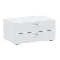 KLEIDERSCHRANKUNTERSATZ Basic Weiß 74 / 52 / 35 cm - Silberfarben/Weiß, Holz/Holzwerkstoff (74/35/52cm) - Feldmann-Wohnen