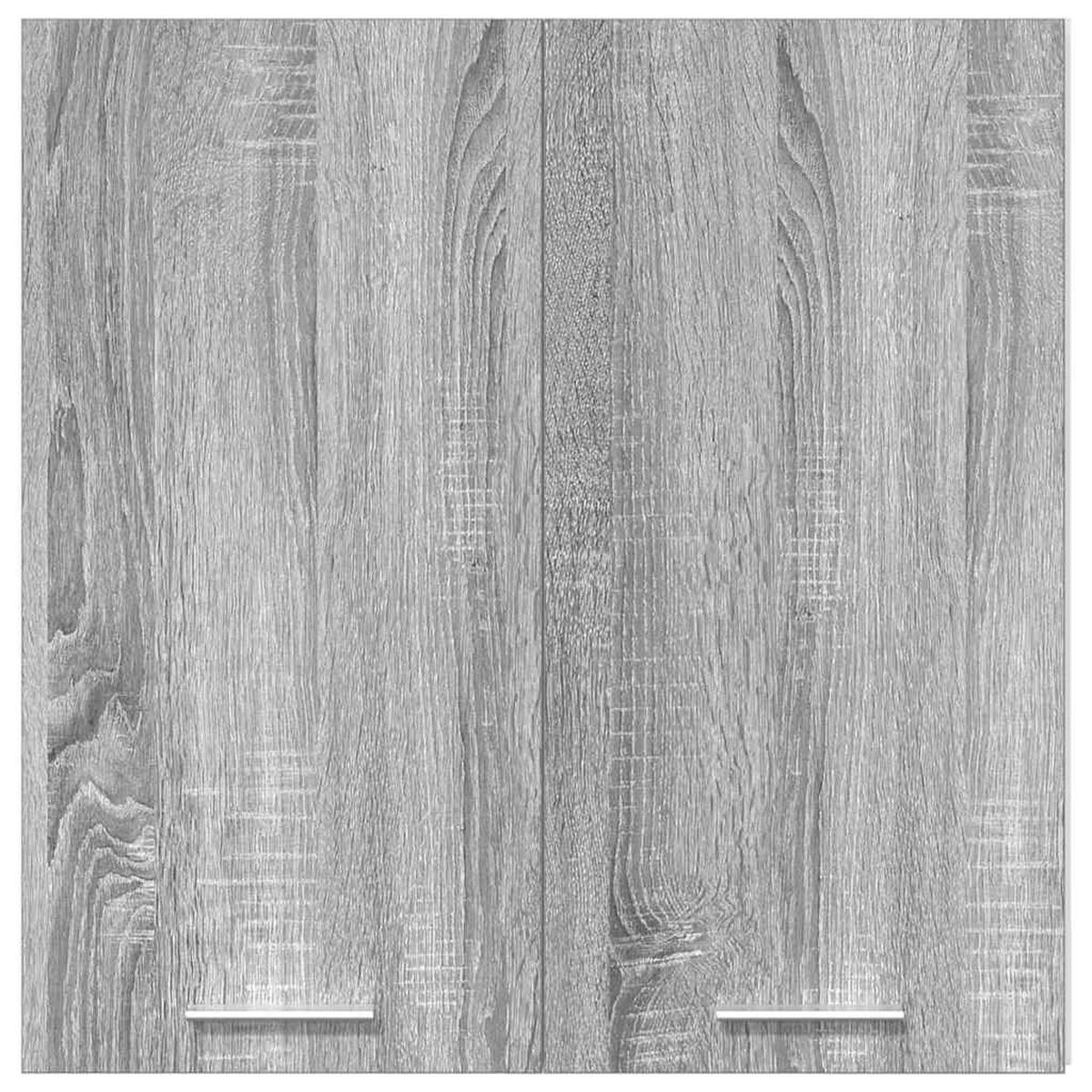 KÜCHENOBERSCHRANK Lyon mit 2 Türen 60/31/60 cm aus Holzwerkstoff Grau Sonoma Dekor - Silbereichenfarben, Holz (60/60/31cm) - vidaXL